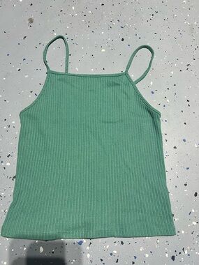 American Eagle Outfitters Mint Green Ribbed Spaghetti Strap Tank